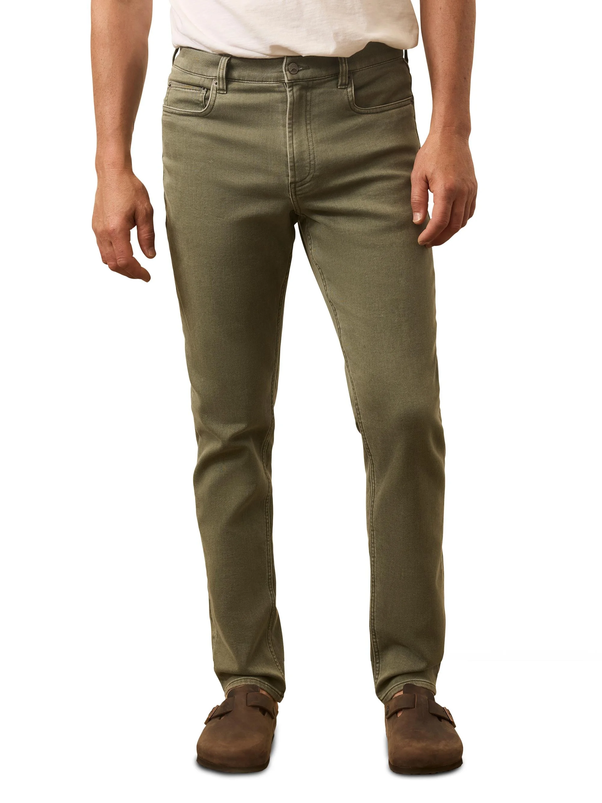 Men's Stretch Terry Five-Pocket Pants - Island Olive - 1