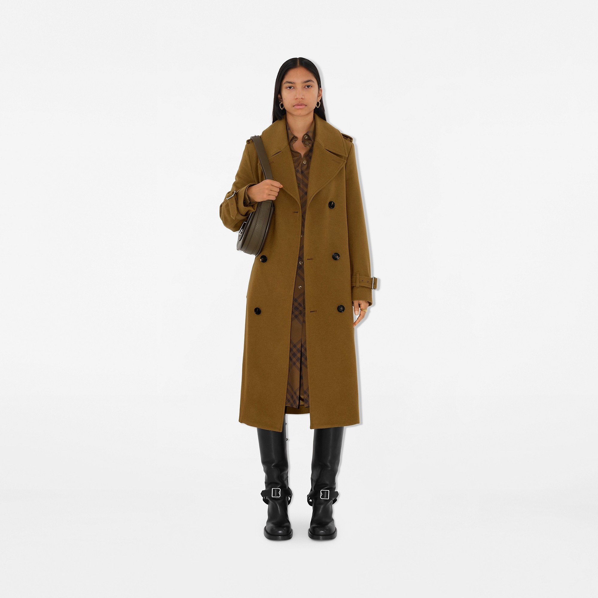 Long Cashmere Trench Coat - 2