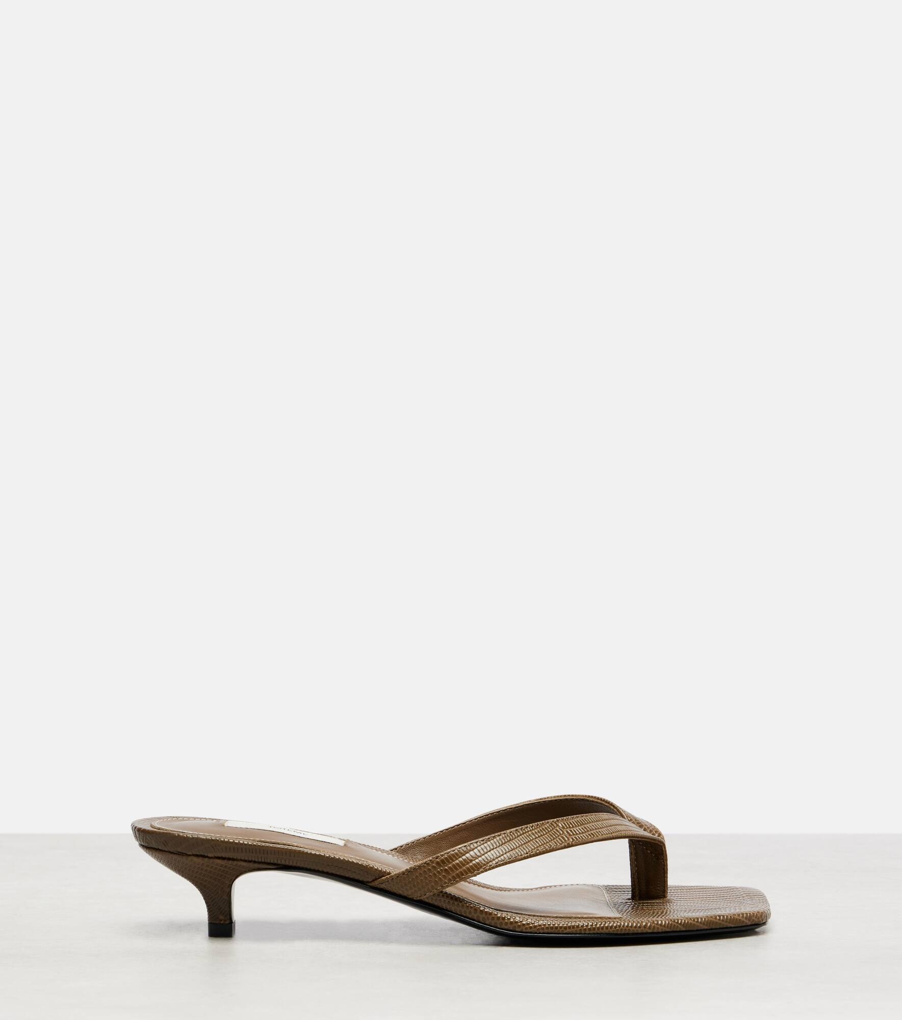 Leather thong sandals - 4