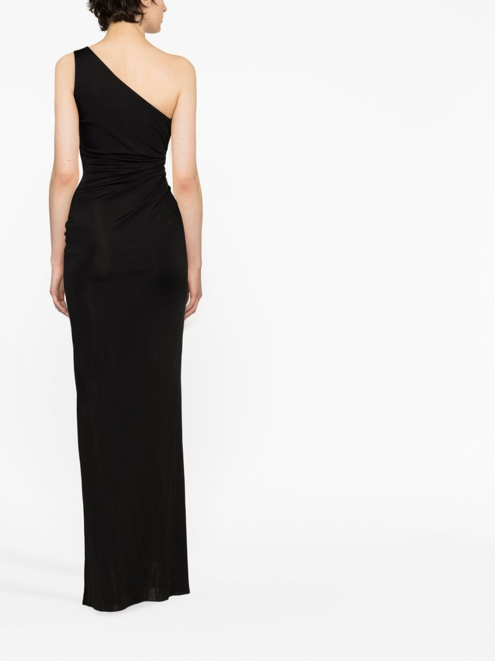 one-shoulder ruched dress - 4