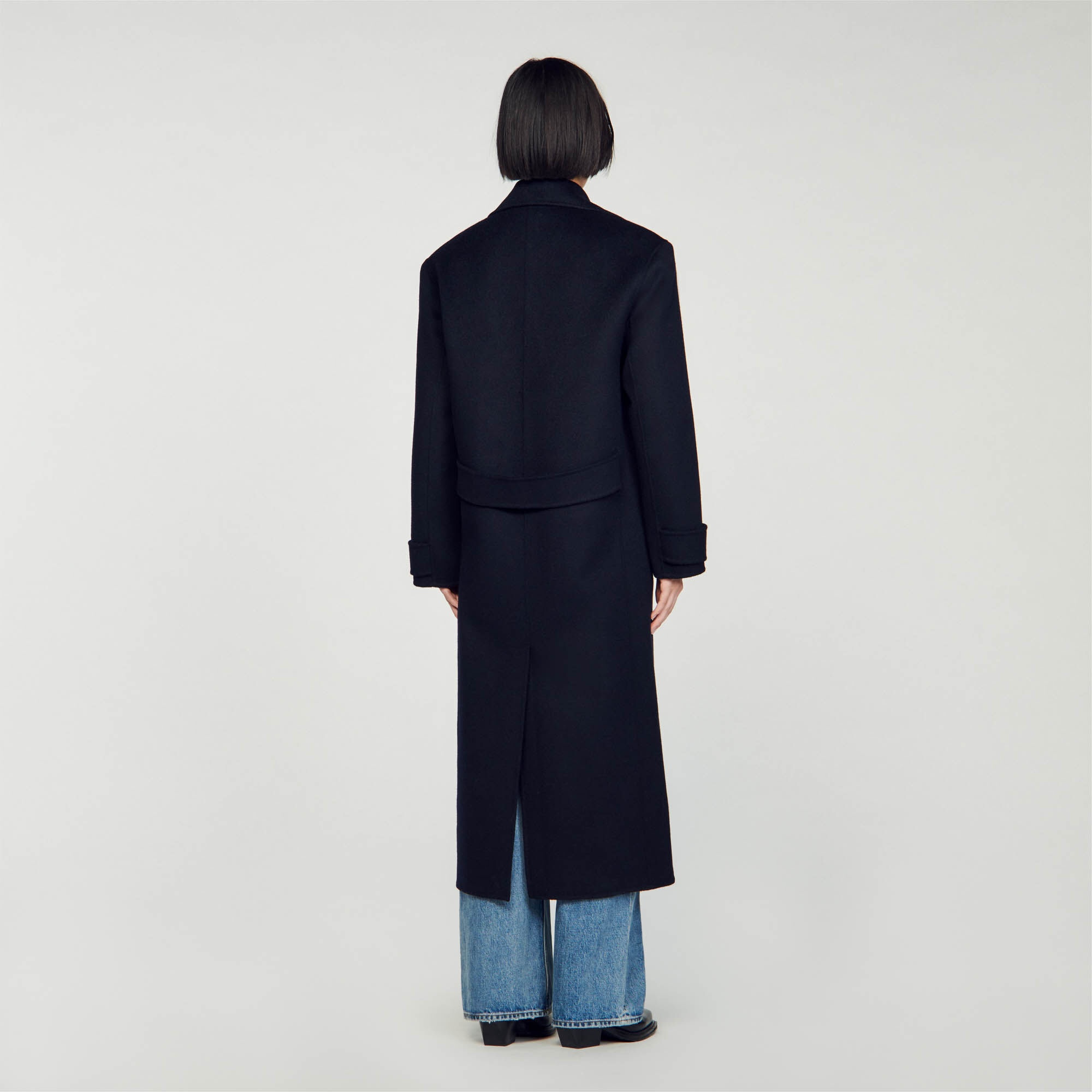 LONG DOUBLE-BREASTED COAT - 6