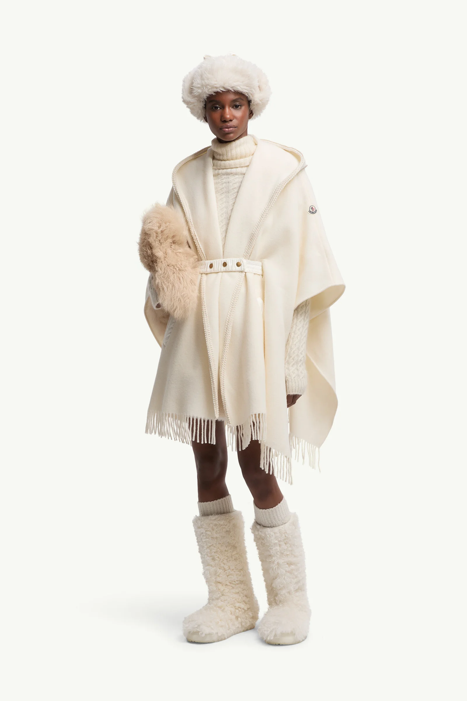 Belted Wool Cape - 1