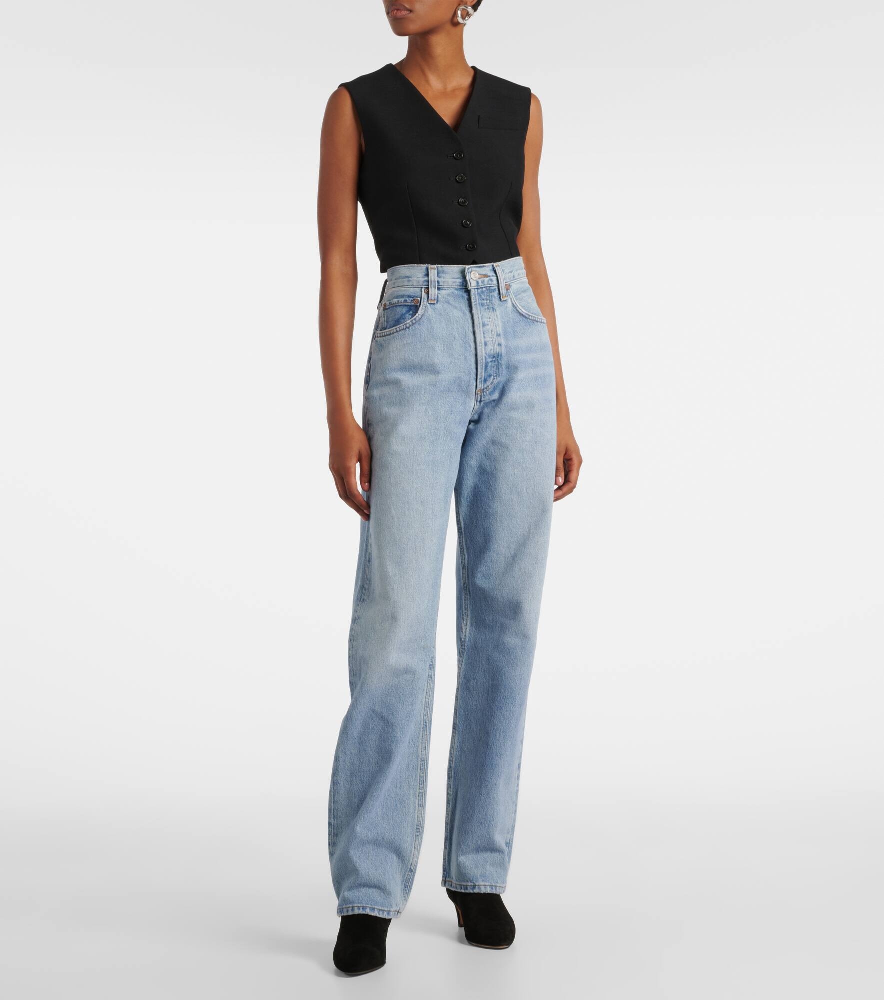Kelly Jean high-rise straight jeans - 7