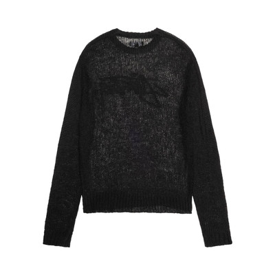 Stüssy Stussy Loose Knit Logo Sweater 'Black' outlook