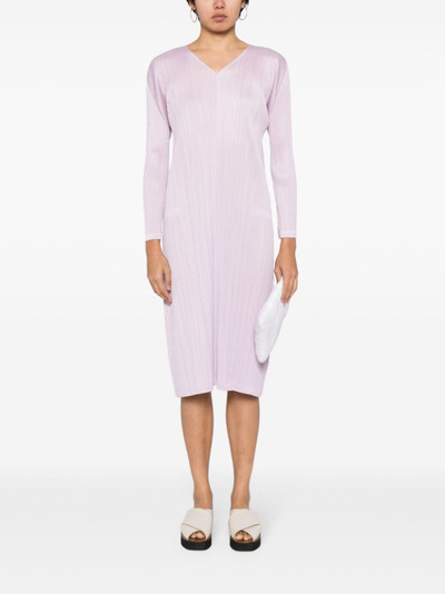 Pleats Please Issey Miyake December pleated midi dress outlook