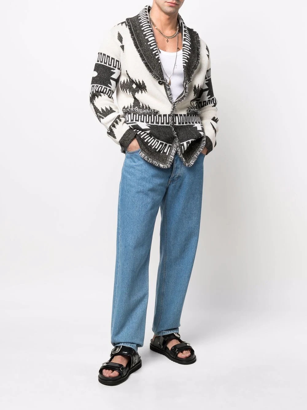 Icon jacquard knitted cardigan - 2