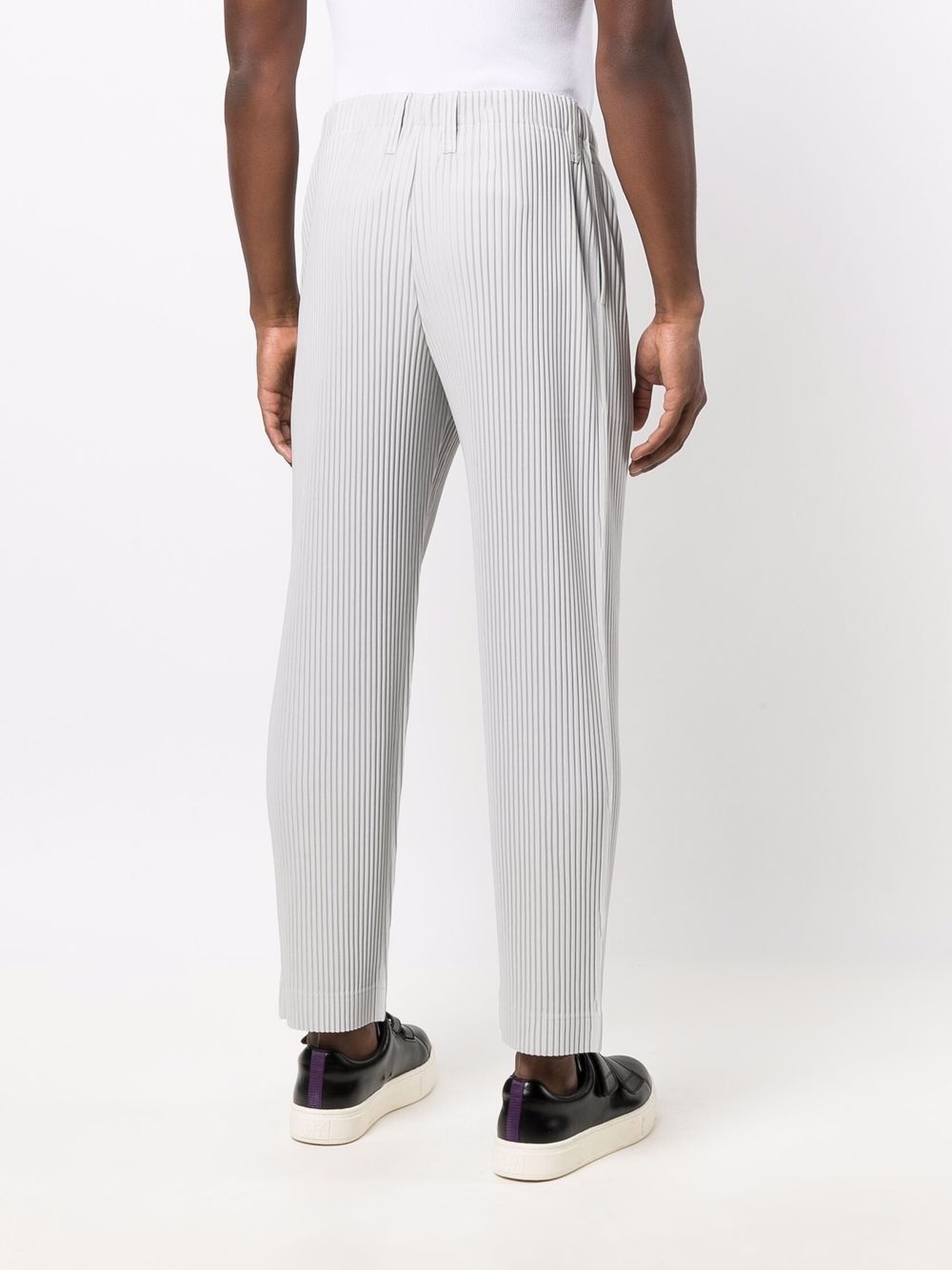 plissé straight-leg trousers - 4