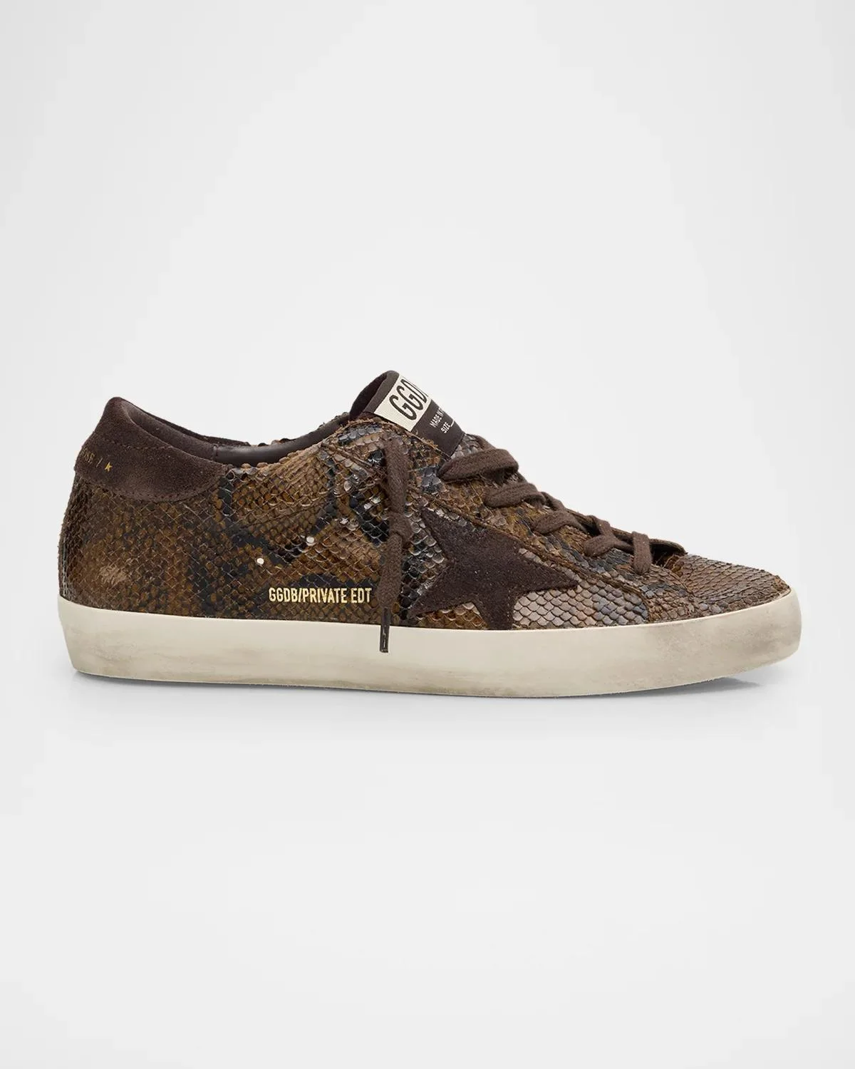 Super-Star Snake-Printed Leather Low-Top Sneakers - 1