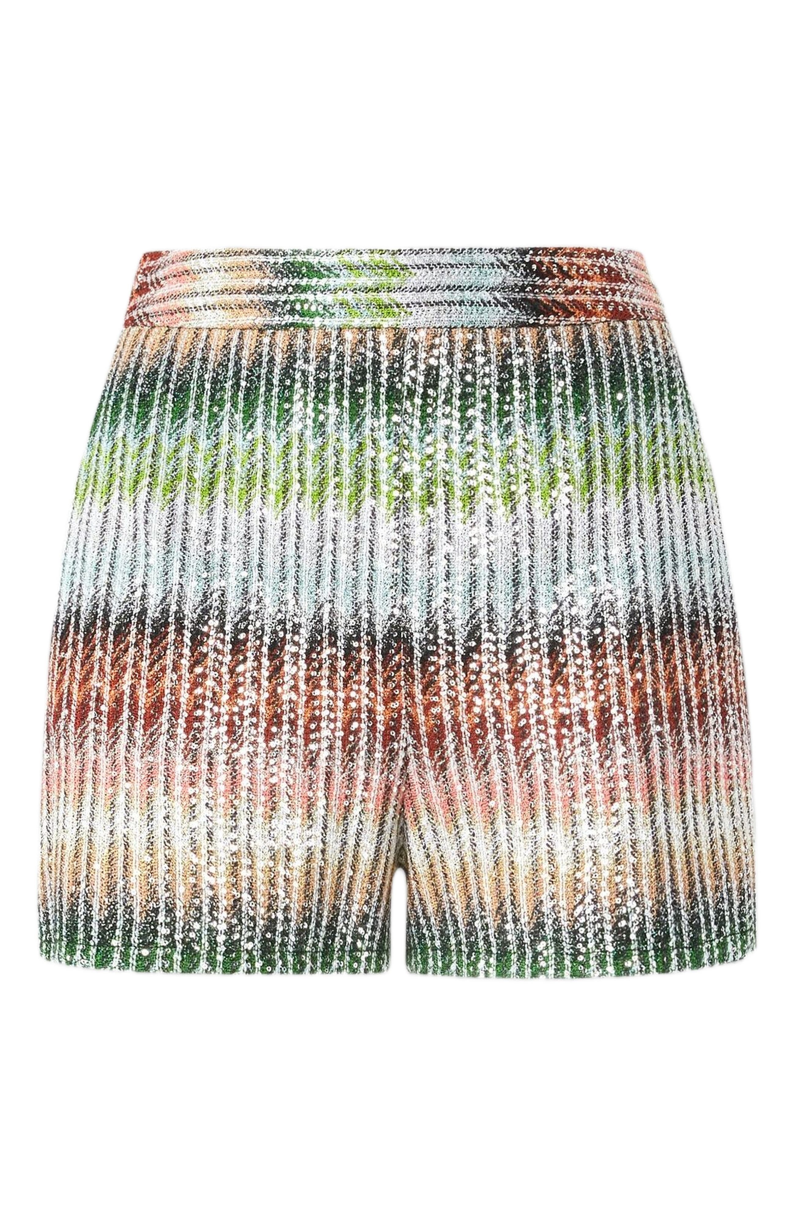 Missoni Gradient Zig Zag Knit Shorts With Sequins in Multicoloured at Nordstrom - 2