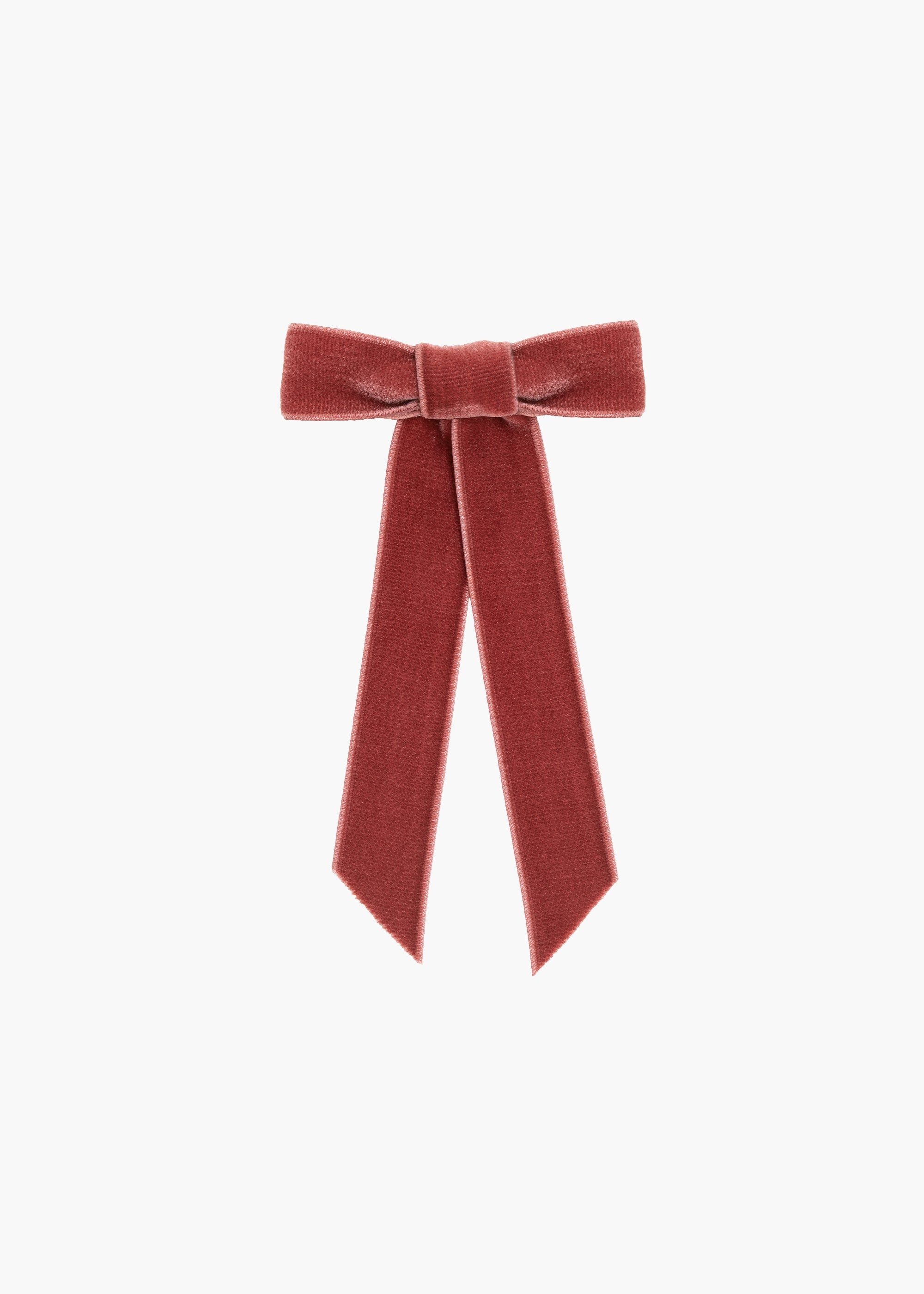 Velvet Bow Barrette - 1