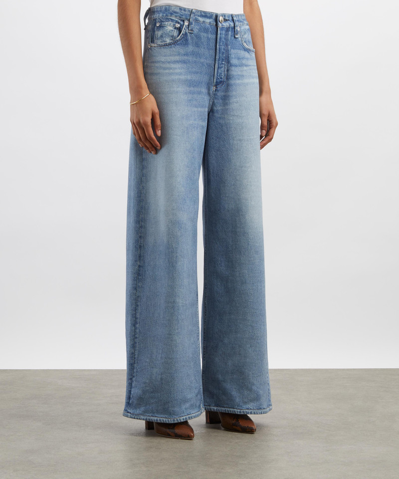 rag & bone Miramar Sofie Wide-Leg Trousers in Raily outlook