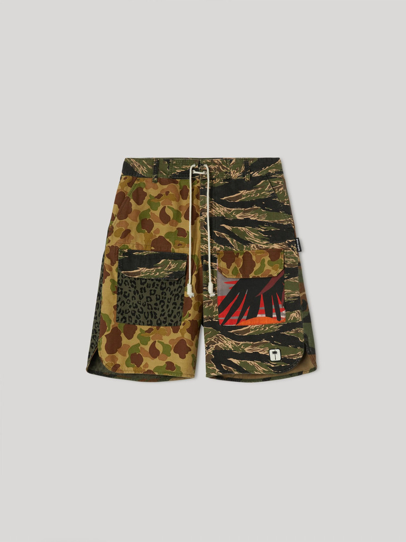 MIXED FABRIC CARGO PANTS 1