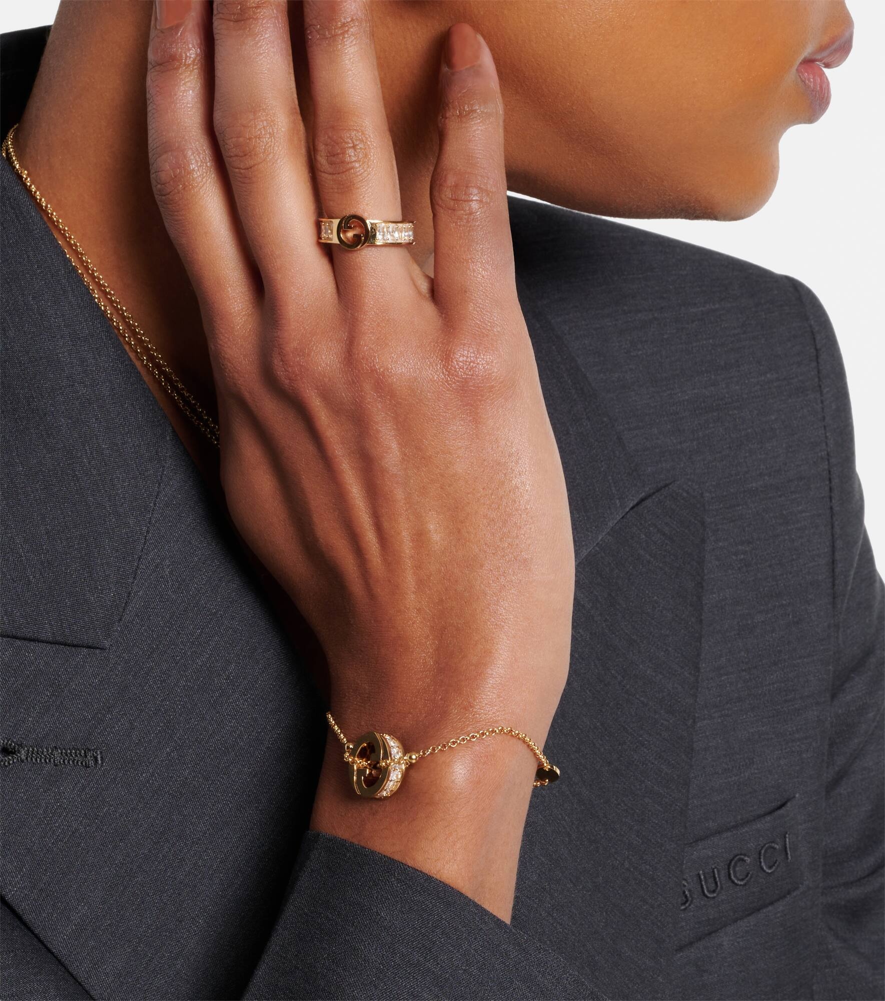 Gucci Blondie embellished ring - 3