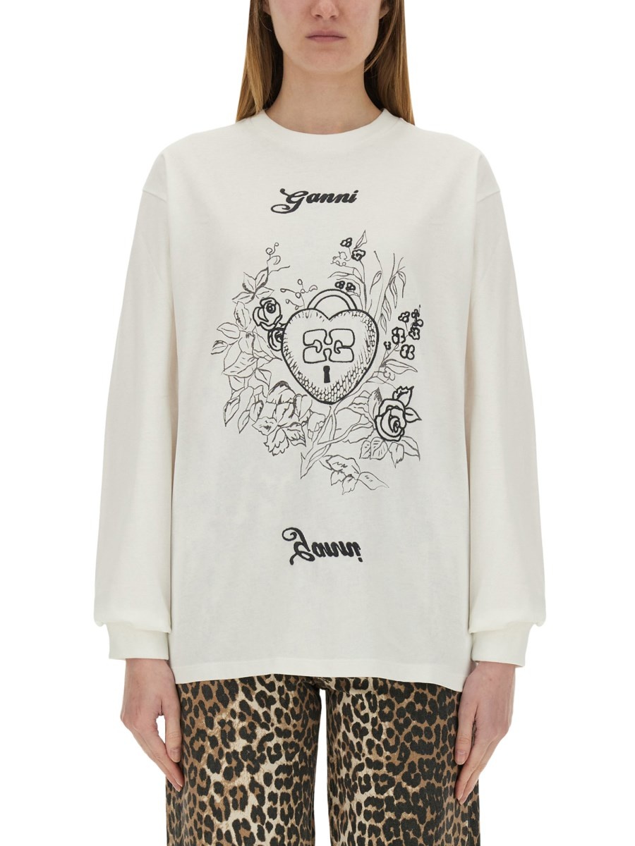 HEAVY COTTON EMBROIDERED T-SHIRT - 1