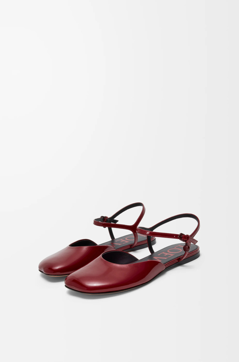 Toy ankle strap ballerina in soft patent lambskin 3