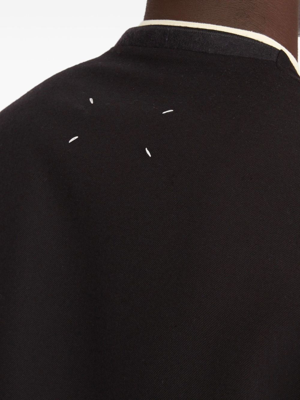 minimal collarless blazer - 5