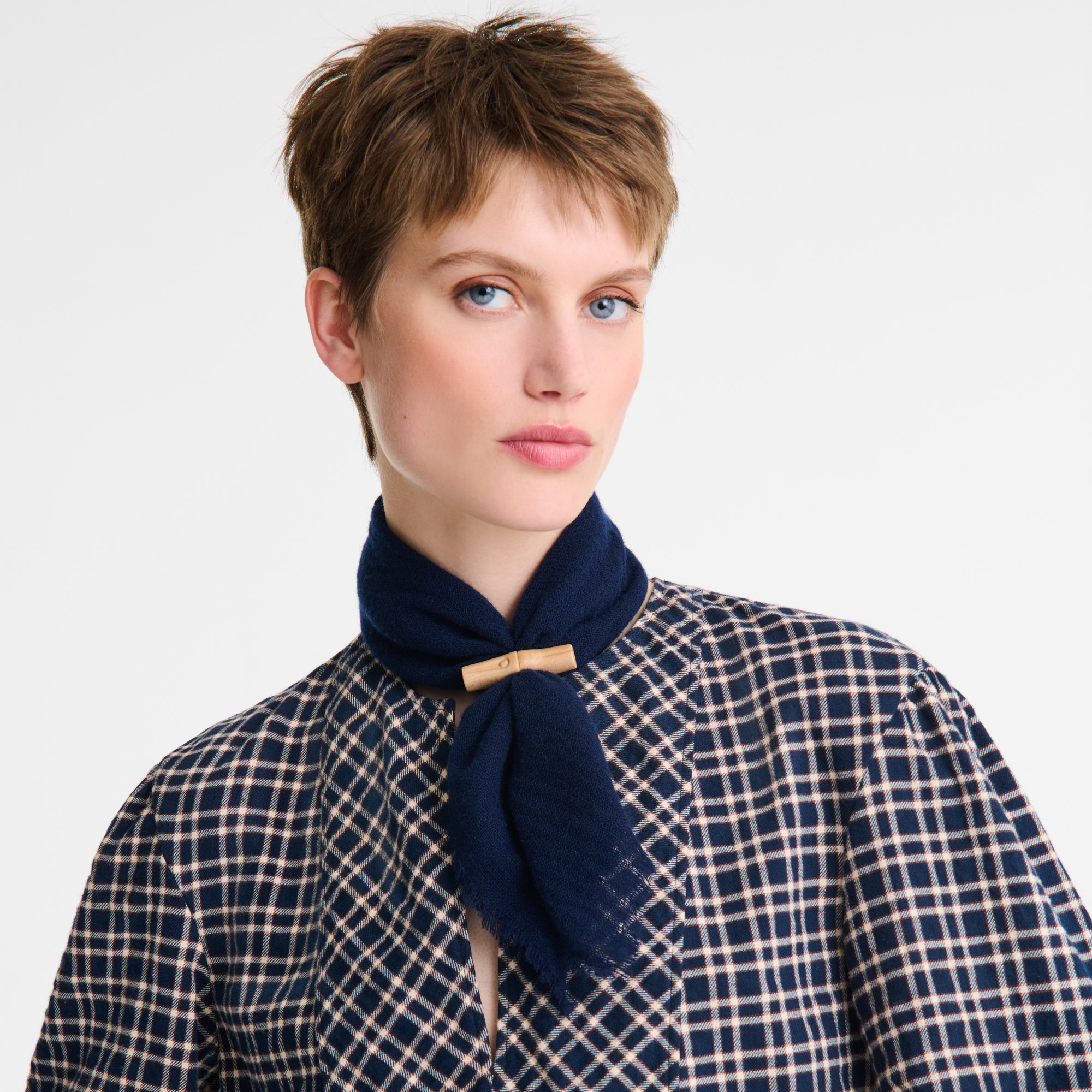 L'Hiver en douceur Stole Navy - OTHER - 2