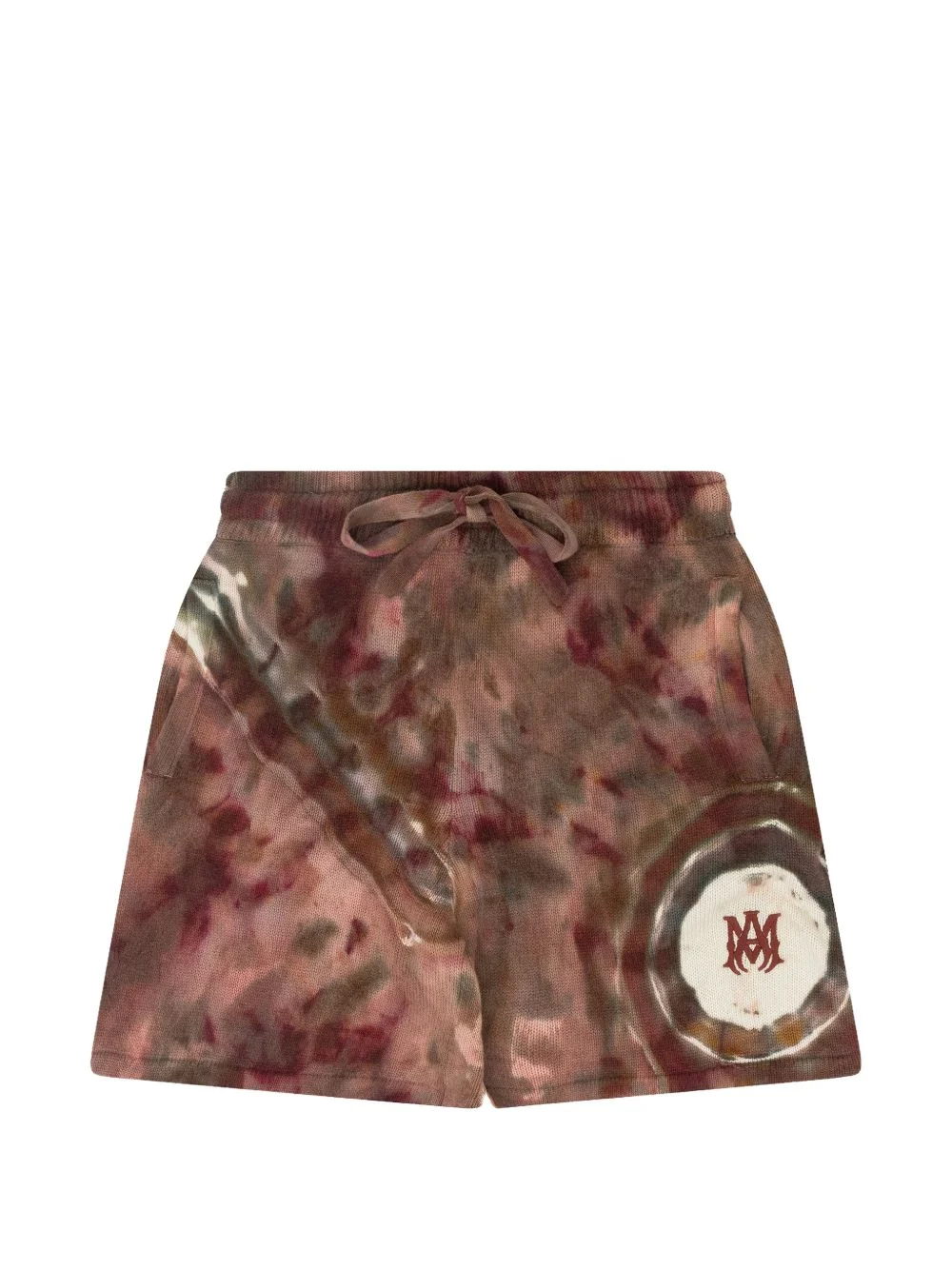 tie-dye cashmere shorts - 1