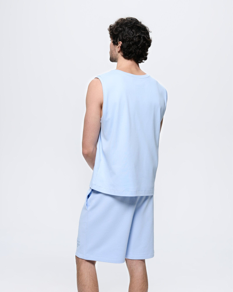 Mens Sleeveless T-Shirt - Wildflower Blue 4