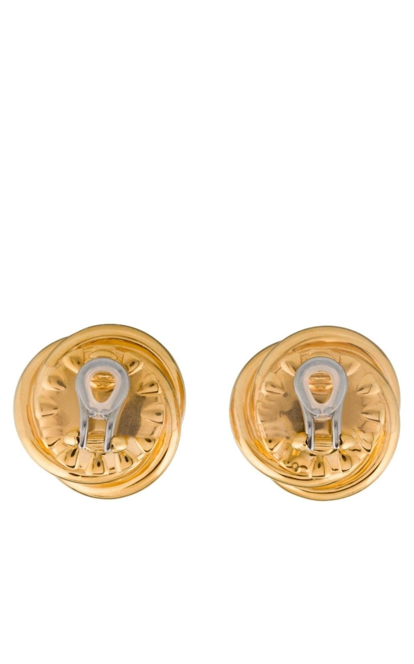 Gold-tone Double G Faux Pearl Clip-on Earrings - 4