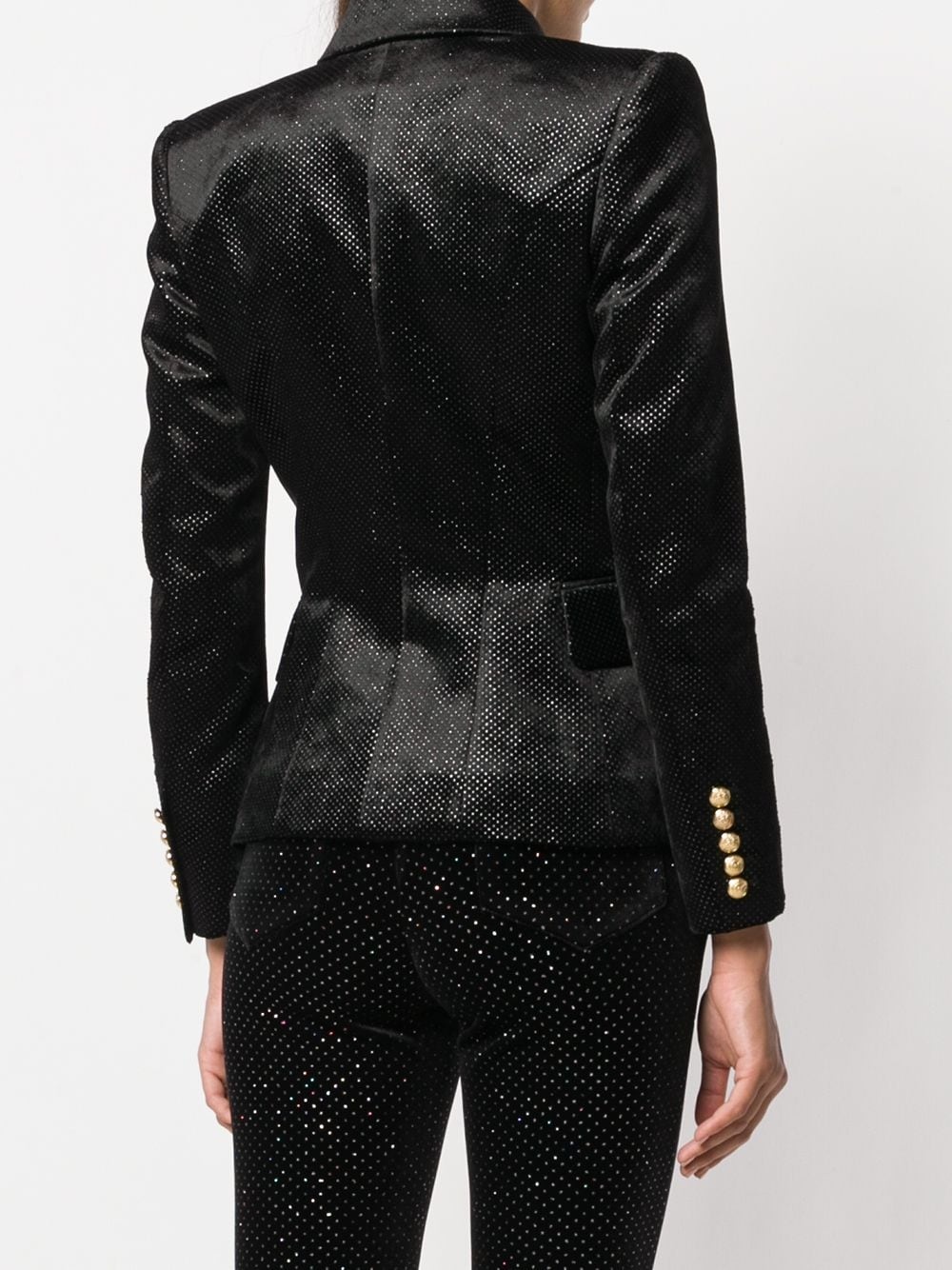 rhinestone embellished blazer - 4