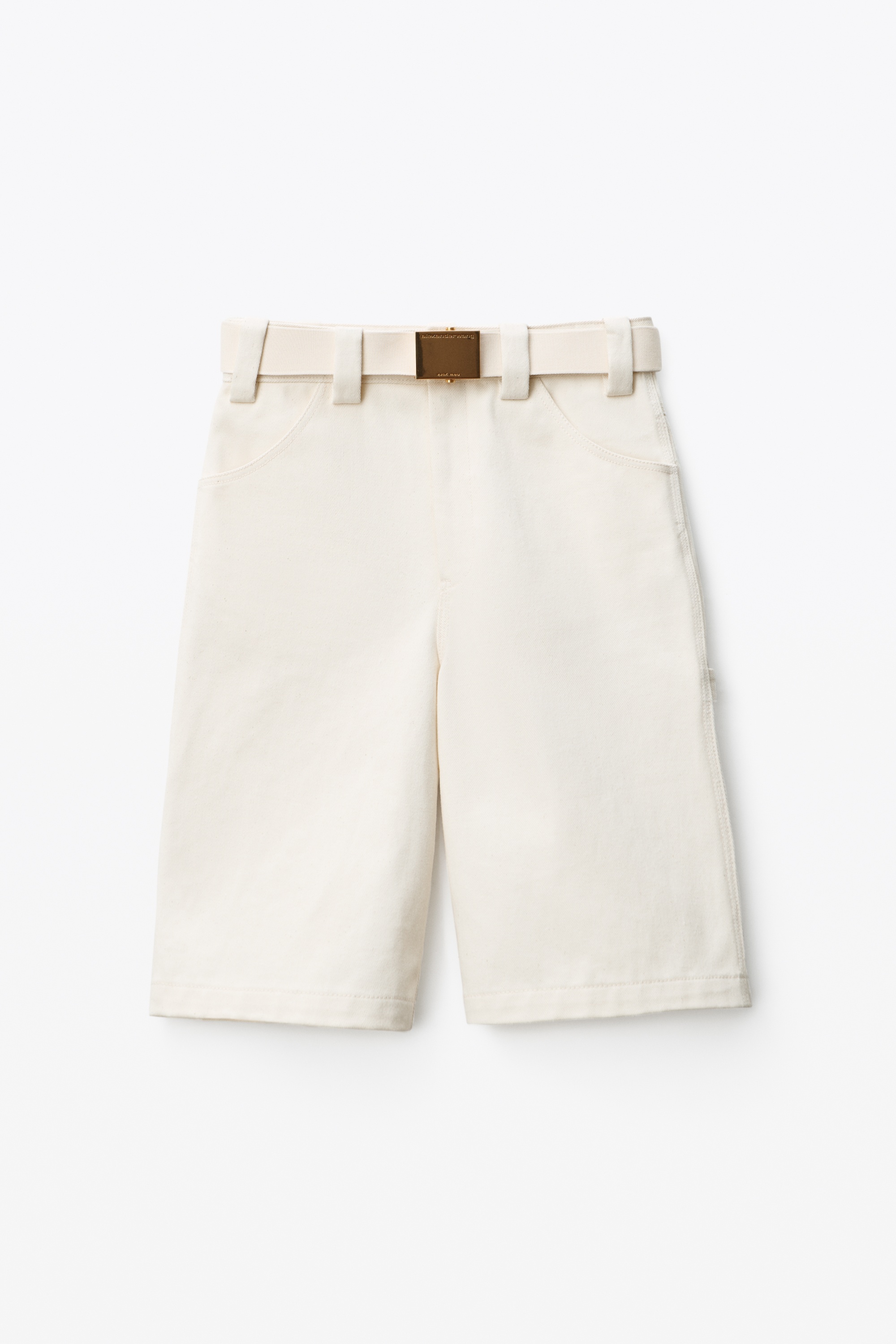 CARPENTER SHORT IN RAW DENIM - 1