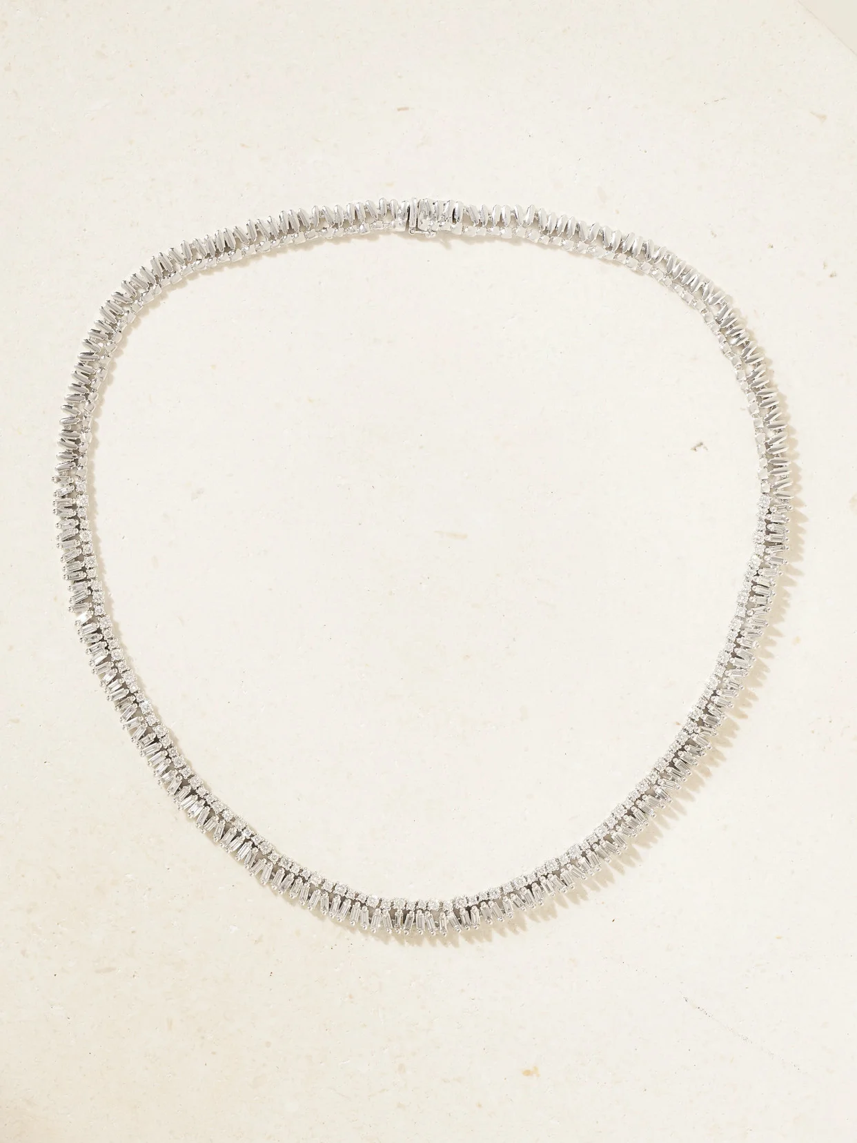 18-karat White Gold Diamond Tennis Necklace - 1