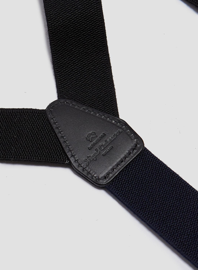 Nigel Cabourn Workwear Braces in Black Navy outlook