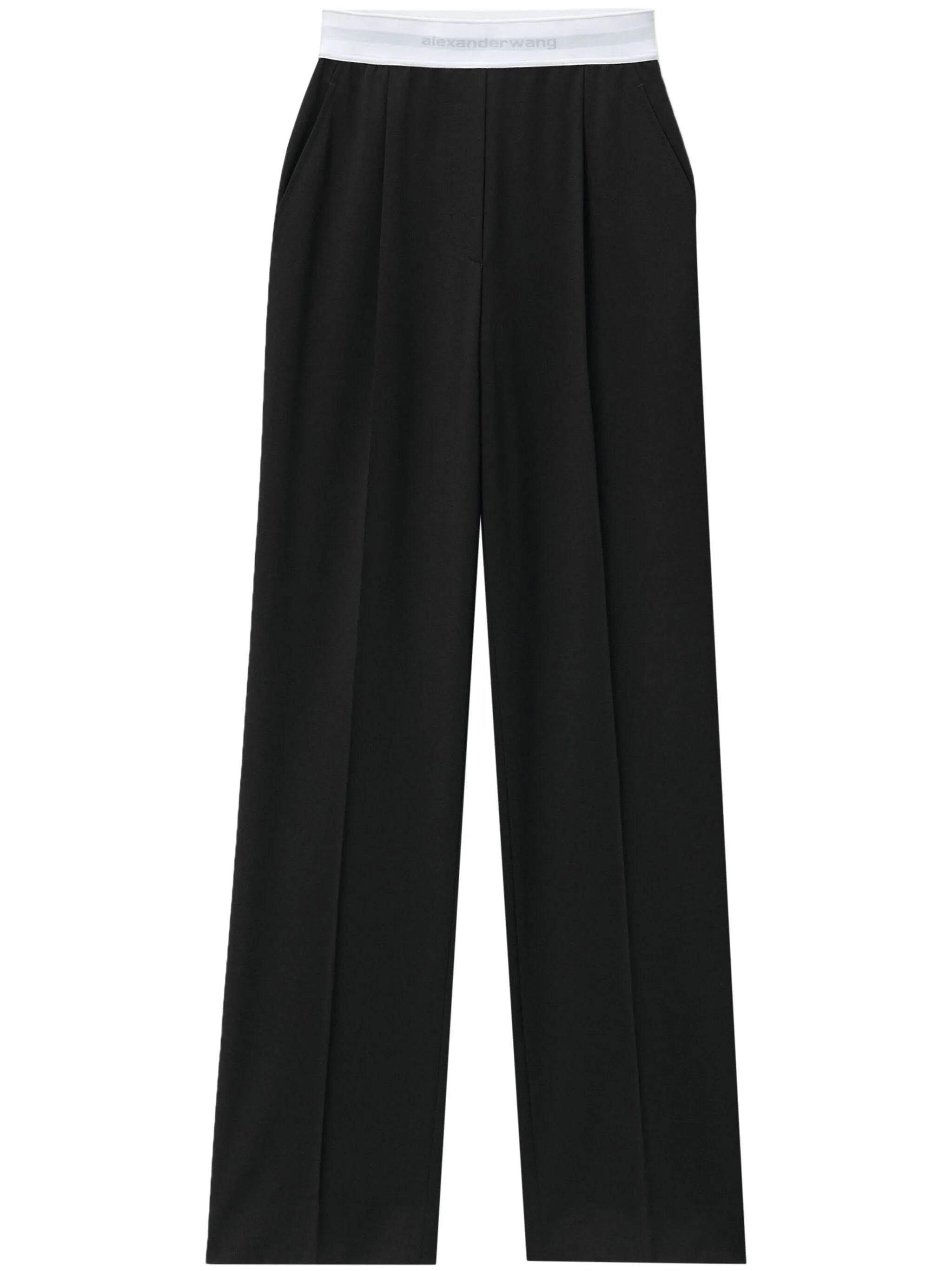 ALEXANDER WANG Women High Waisted Pleated Pant With Logo Elastic - 1