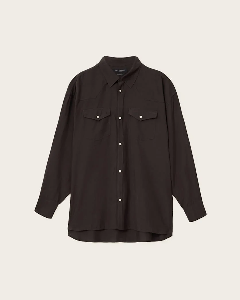 PICKETT OVERSIZED LONG SLEEVE SHIRT - 1