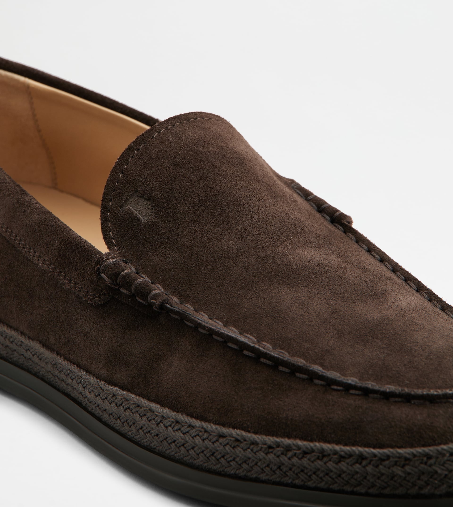SLIP-ONS IN SUEDE - BROWN - 5