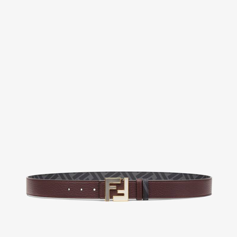Burgundy leather belt 1