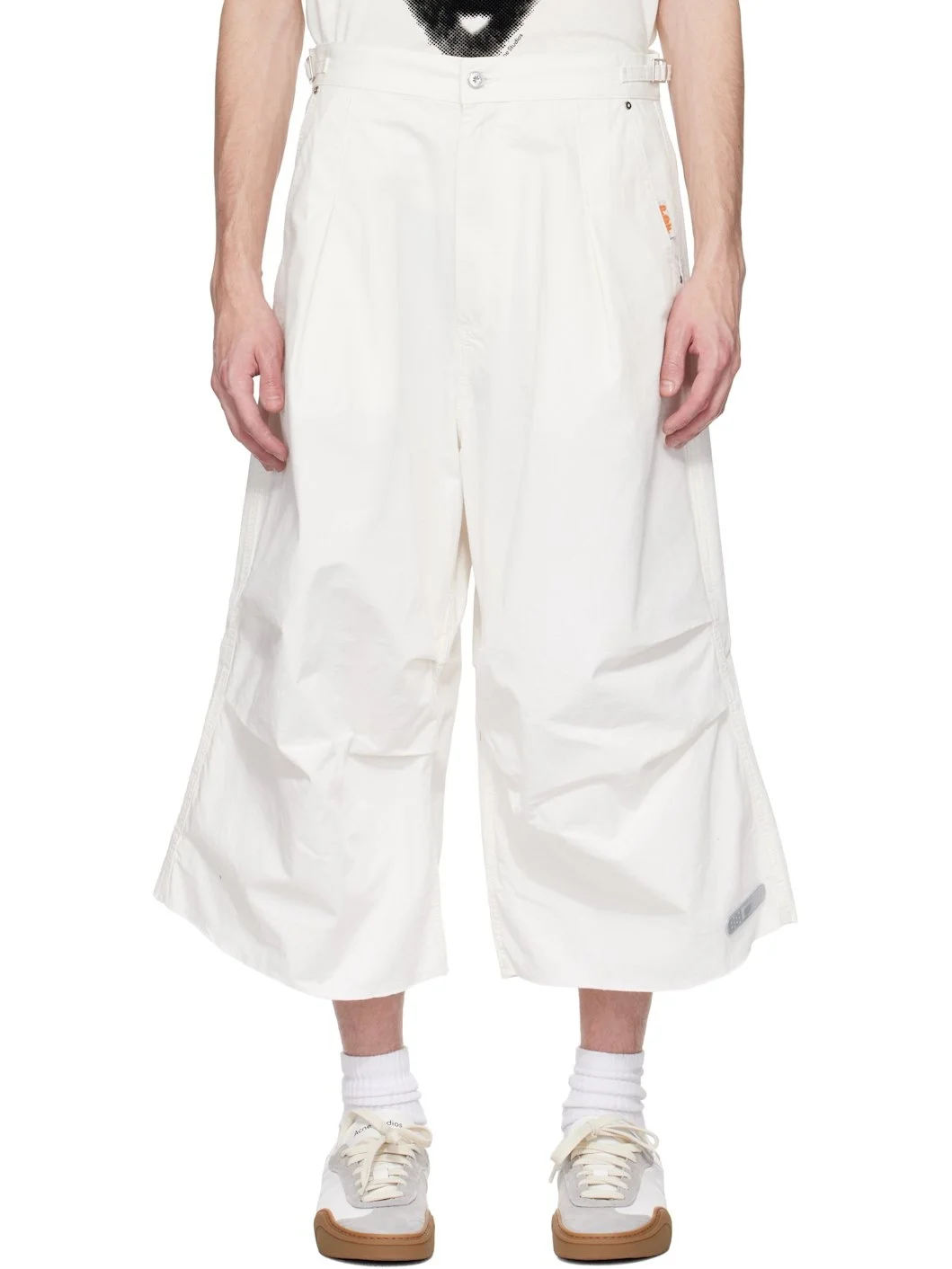 White Paracadute Trousers - 1
