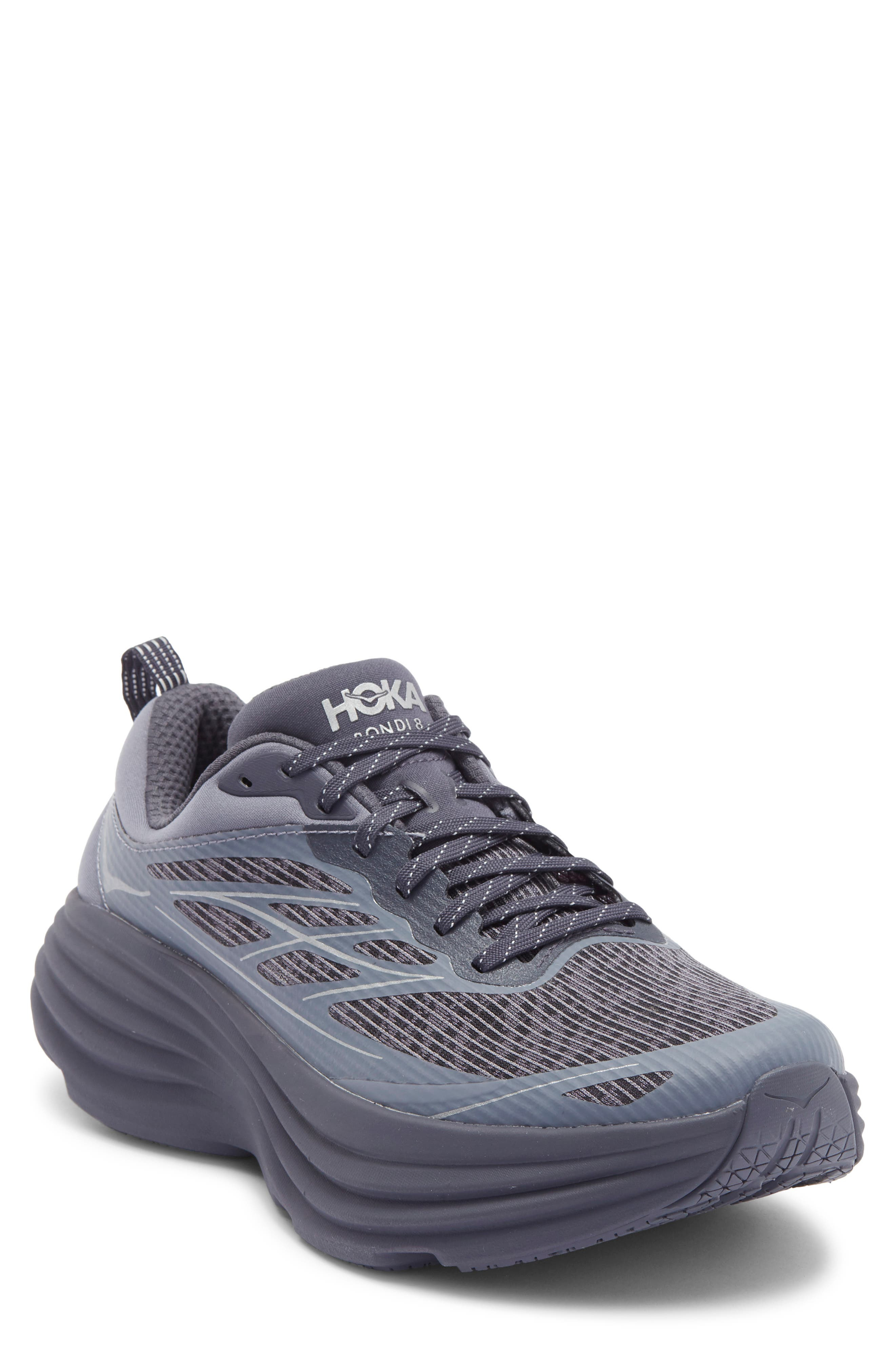 HOKA Bondi 8 Caged Sneaker in Charcoal Grey /Grey Skies at Nordstrom - 1