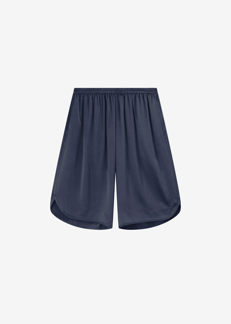 Nelis Silk Bermuda Shorts - Navy 1
