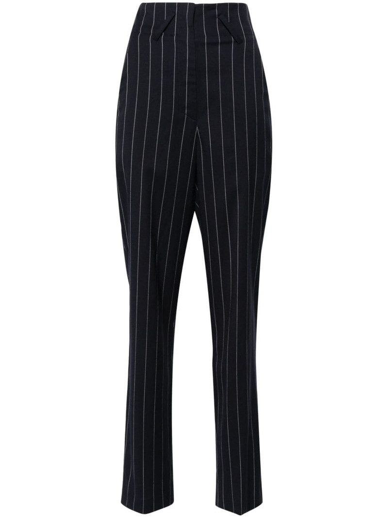 Horacia pinstriped tapered-leg trousers 1