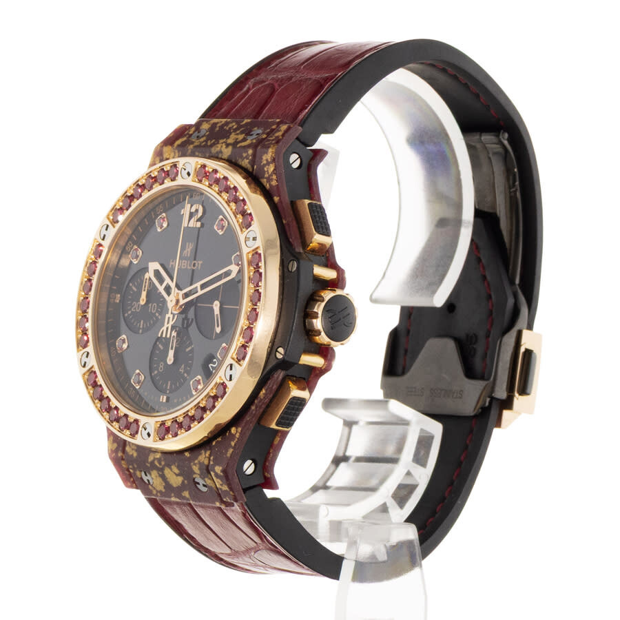 Pre-owned Hublot Big Bang Chronograph Automatic Diamond Black Dial Ladies Watch 341.XG.1280.LR.1213 - 4