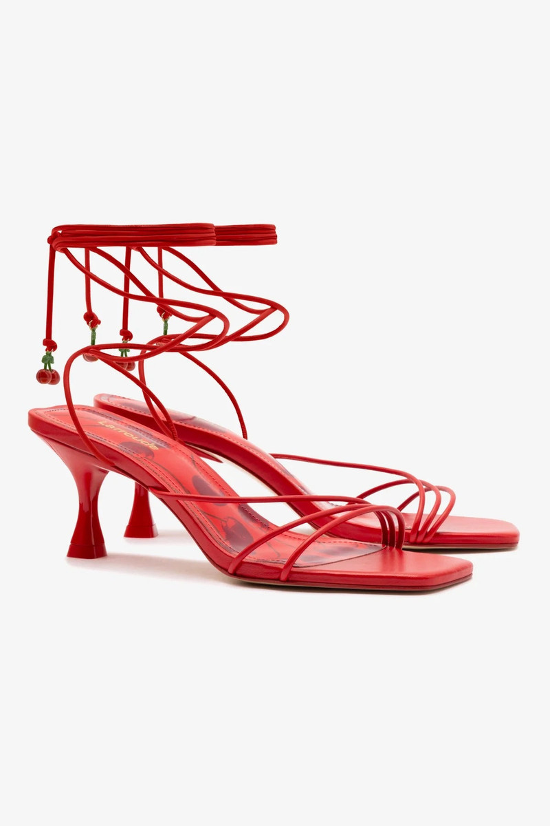 Nadia Sandal In Scarlet Leather 3