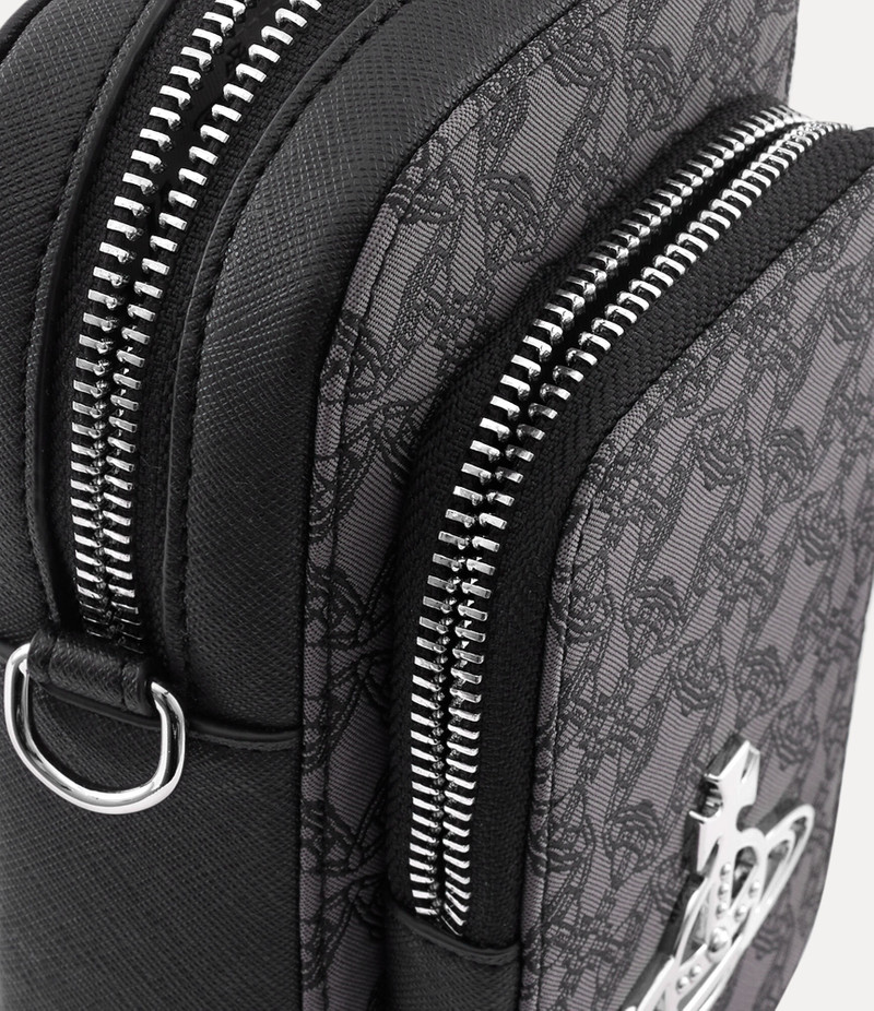 Vivienne Westwood RE-JACQUARD ORBORAMA PHONE CROSSBODY BAG outlook