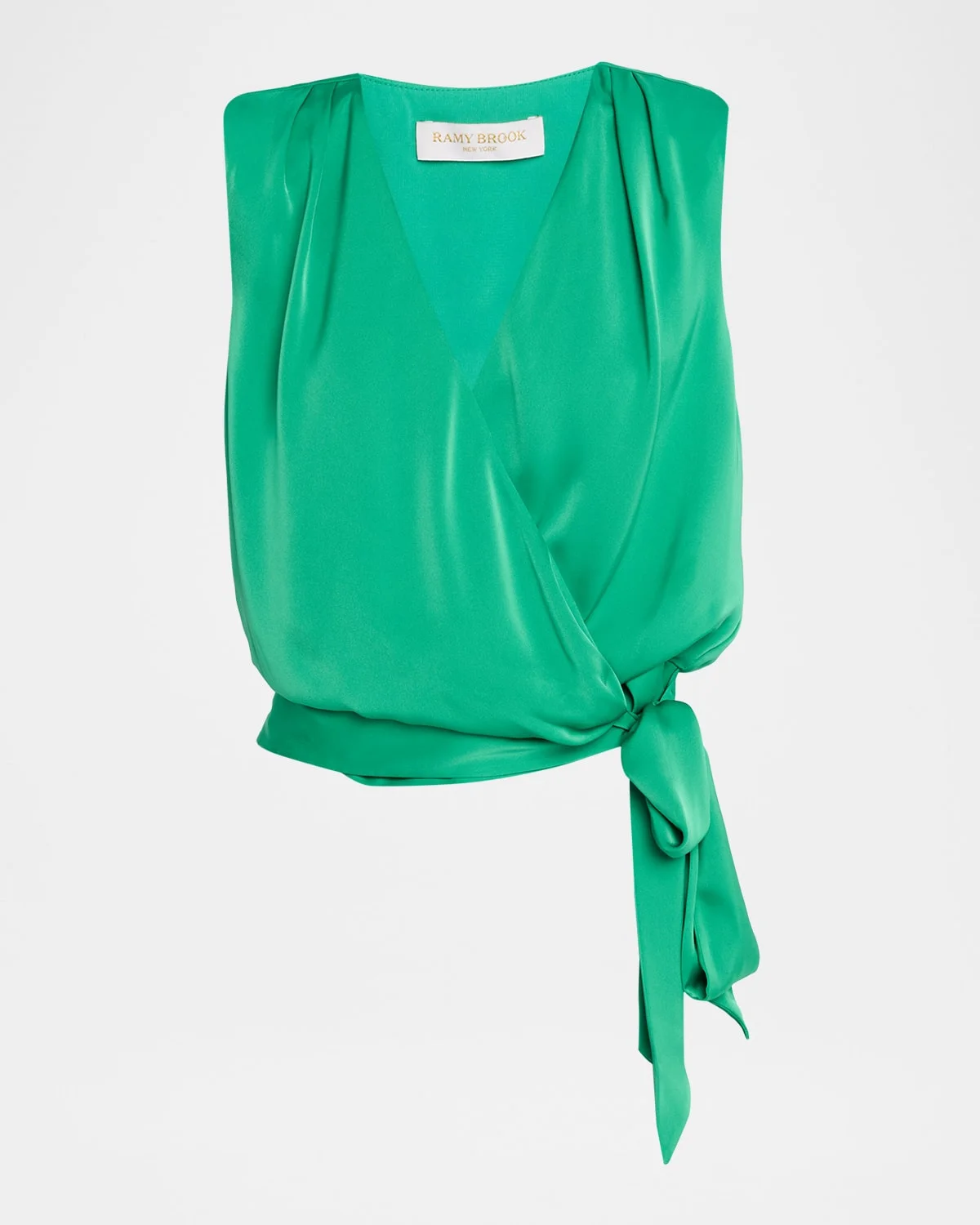 Salina Satin Wrap Blouse - 1