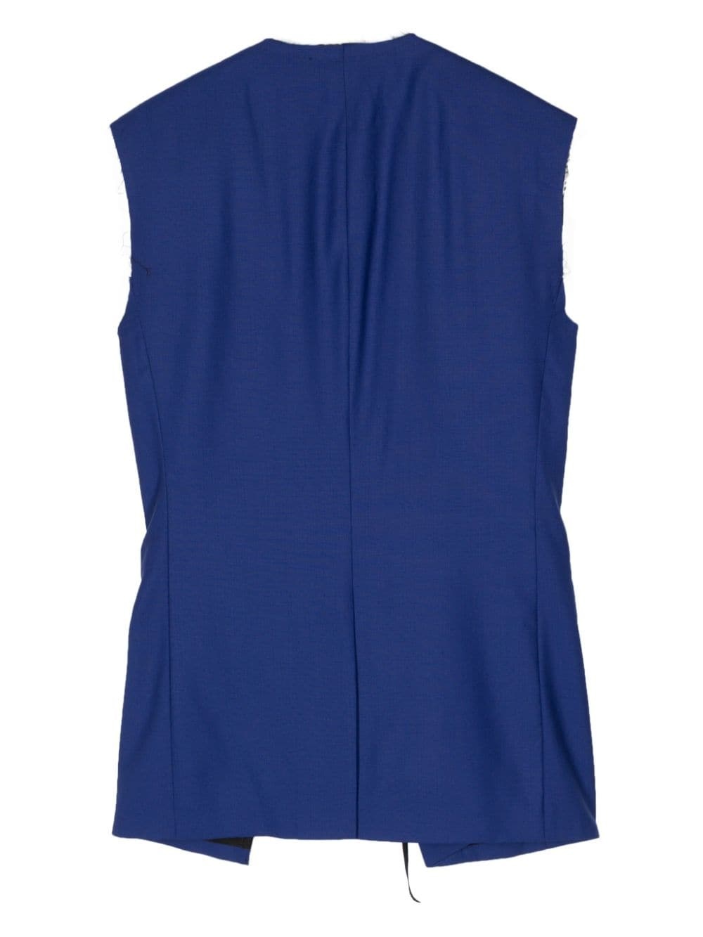 panelled wool vest - 2