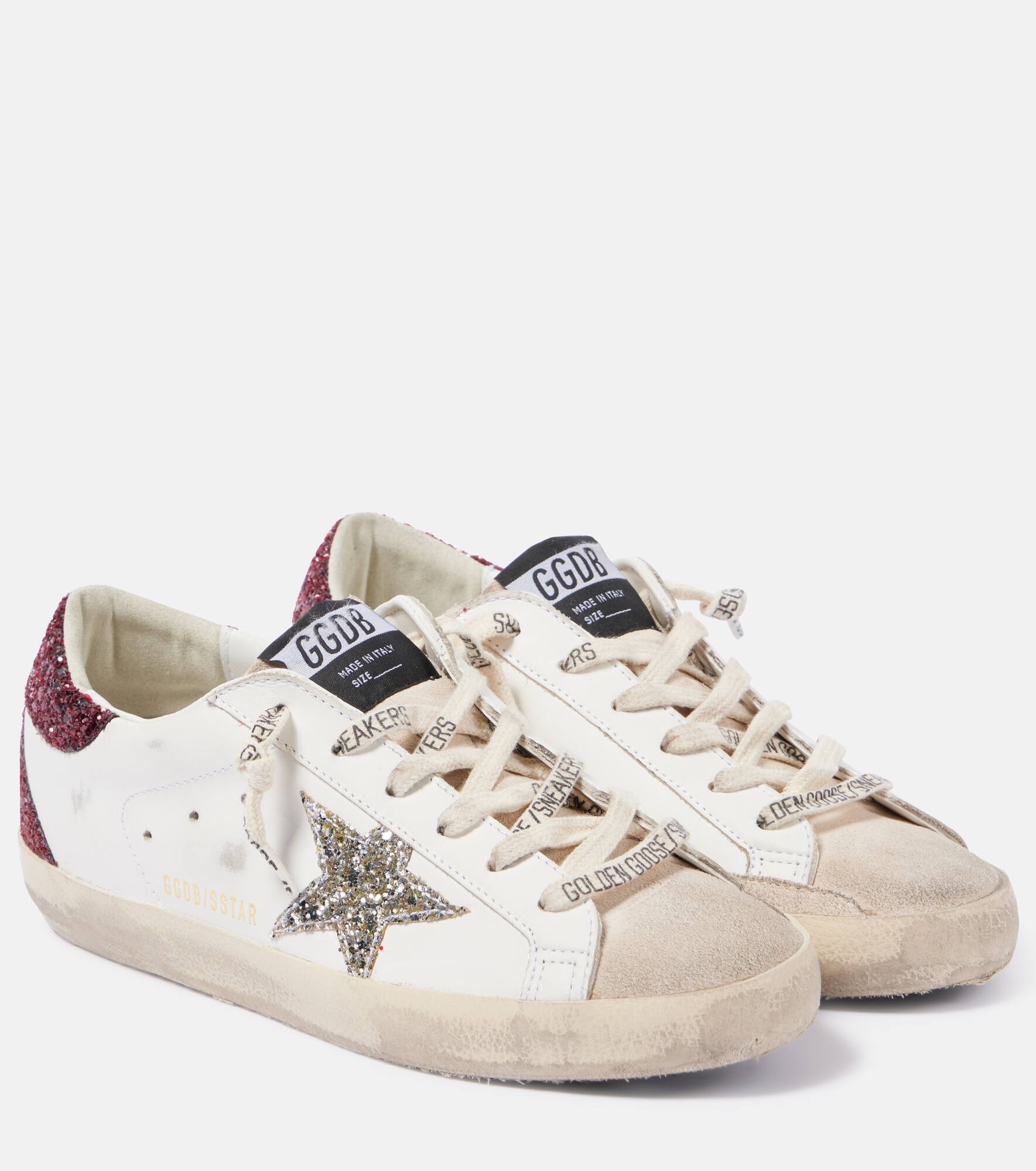 Super-Star embellished leather sneakers - 1
