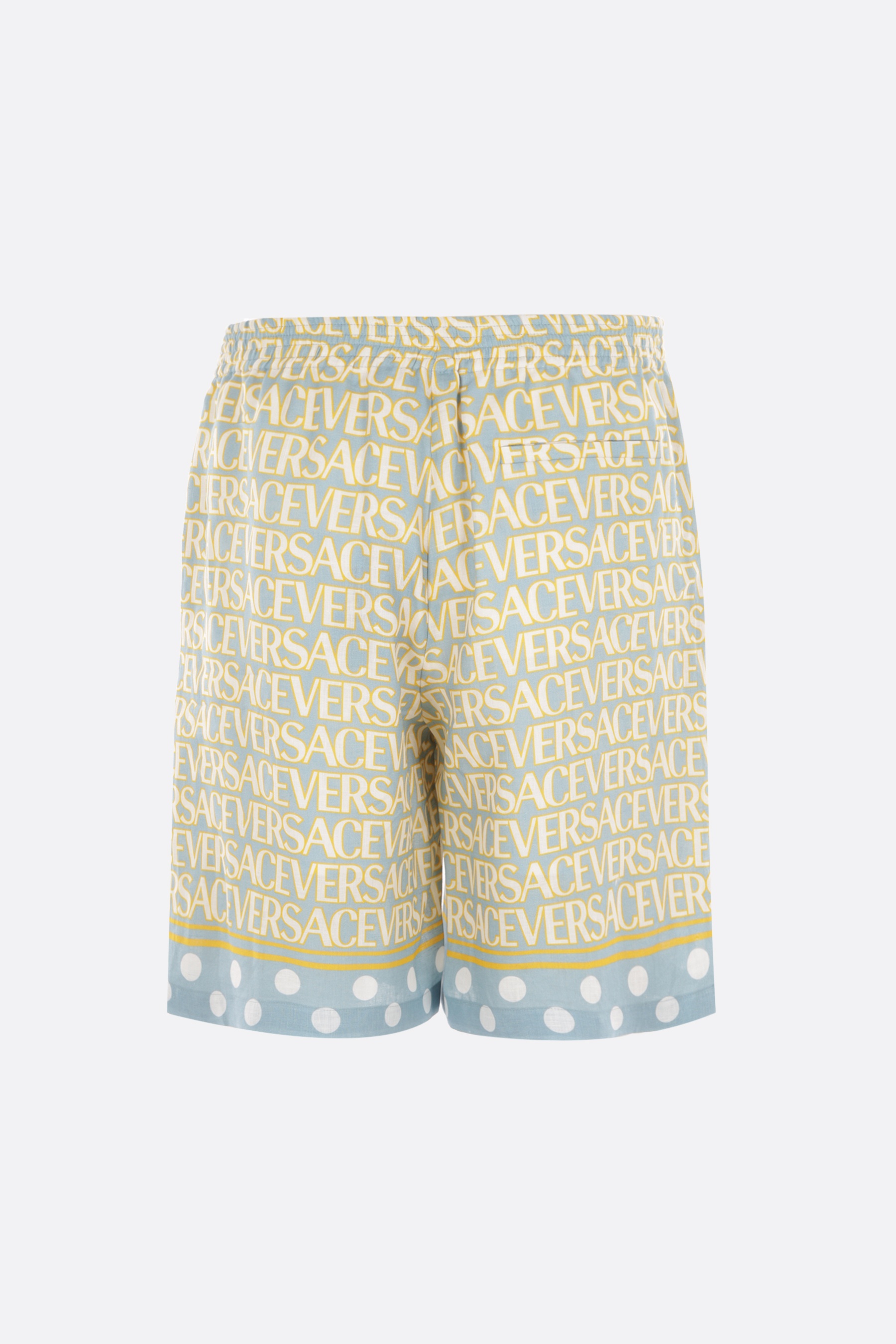 VERSACE ALLOVER LINEN SHORT PANTS - 2