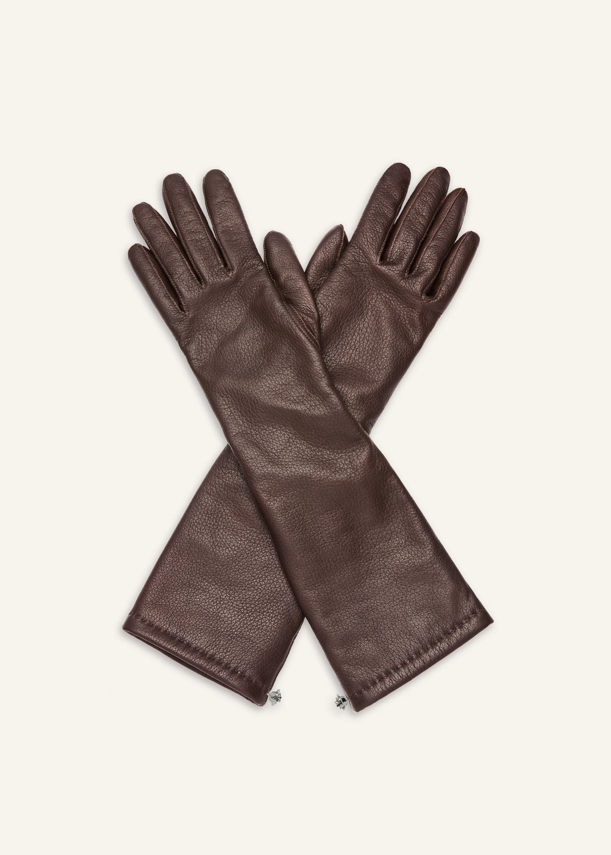 Leather gloves in brown - 1