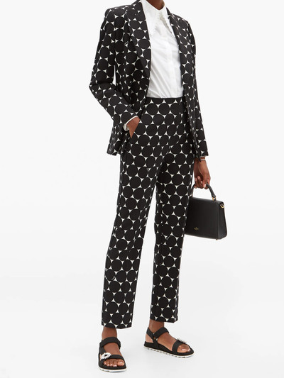 Erdem Pansy dotted crepe cigarette trousers outlook