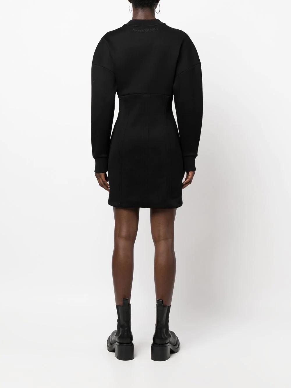 zip-detail mini dress - 4