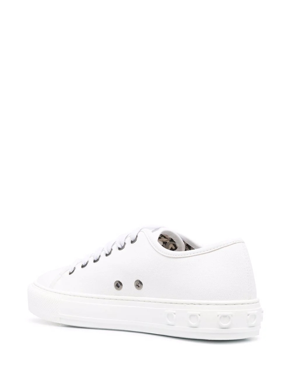 embossed-logo low-top sneakers - 3