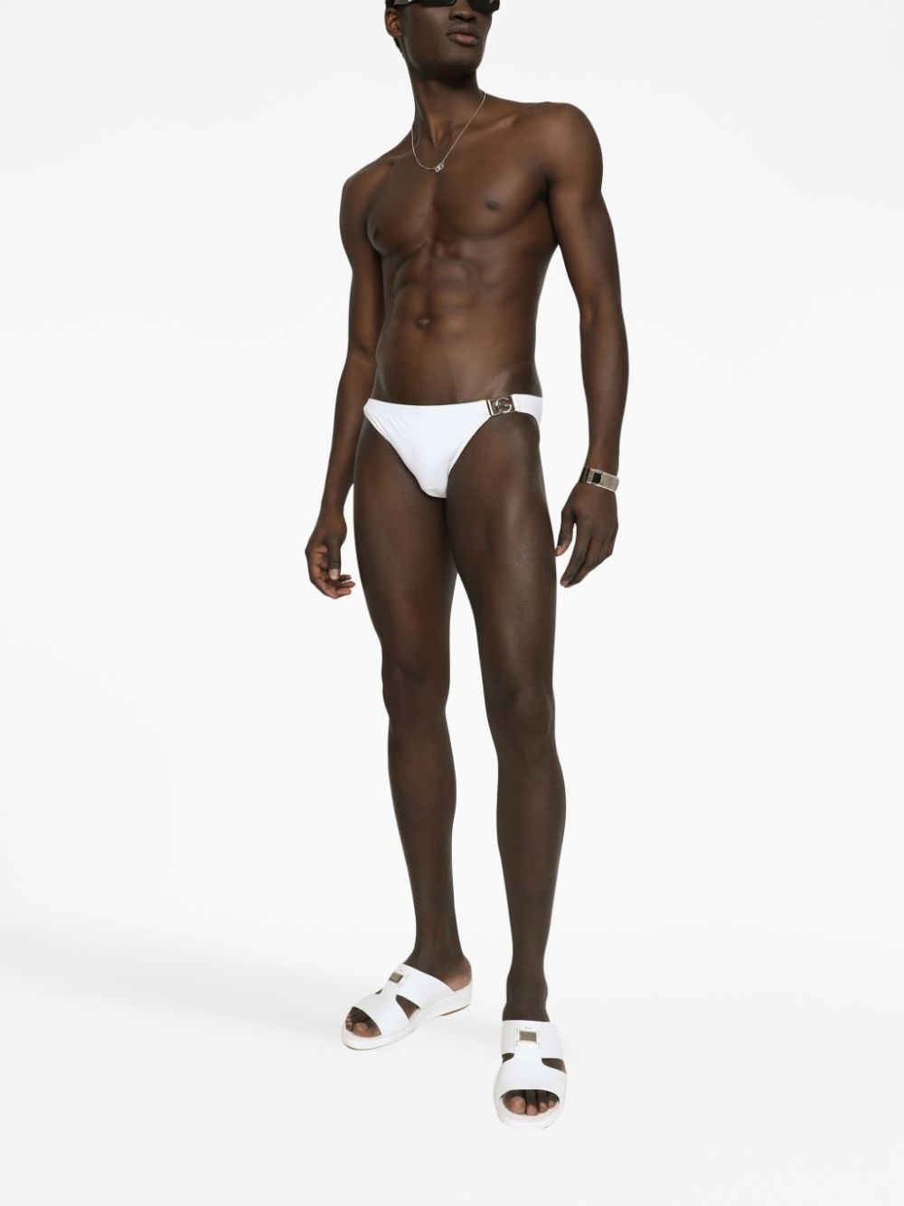 logo-plaque swim trunks - 3