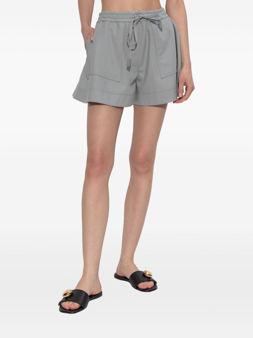drawstring-waist shorts - 3