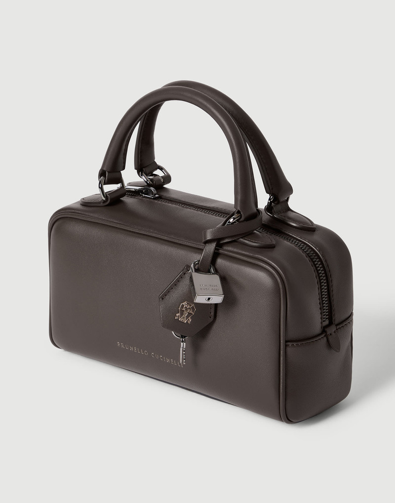 Explorer small Boston bag in glossy nappa leather 3
